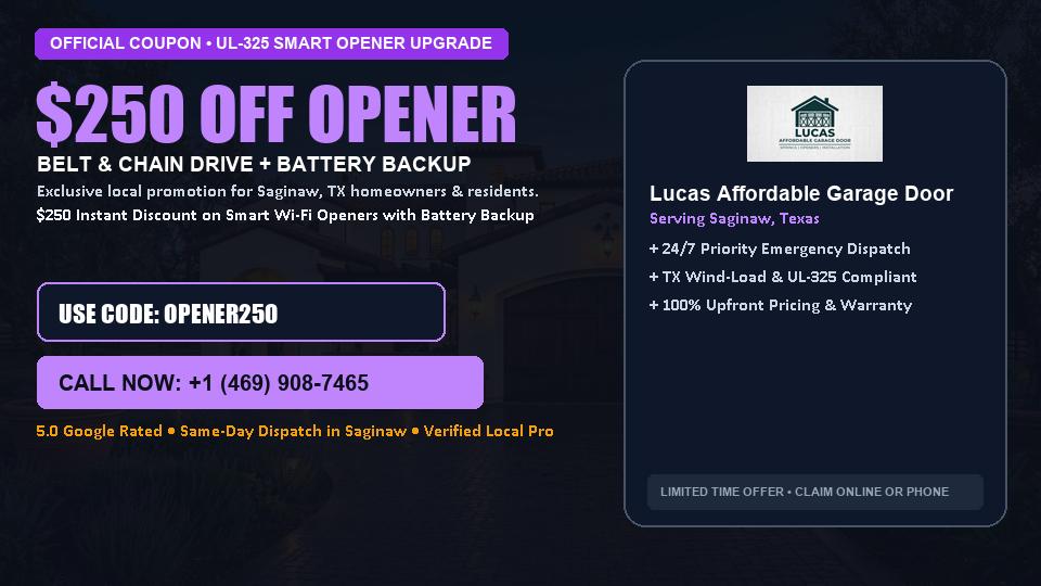 Lucas Affordable Garage Door $250 OFF Premium LiftMaster Opener Installation
